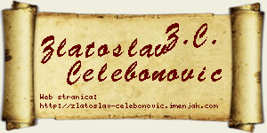 Zlatoslav Čelebonović vizit kartica